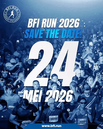 Poster event BFI Run 2026 di Tangerang pada Minggu, 24 Mei 2026