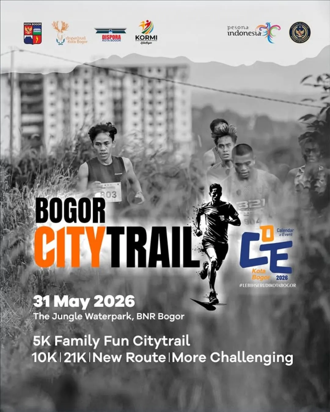 Poster event Bogor Citytrail 2026 di Bogor pada Minggu, 31 Mei 2026