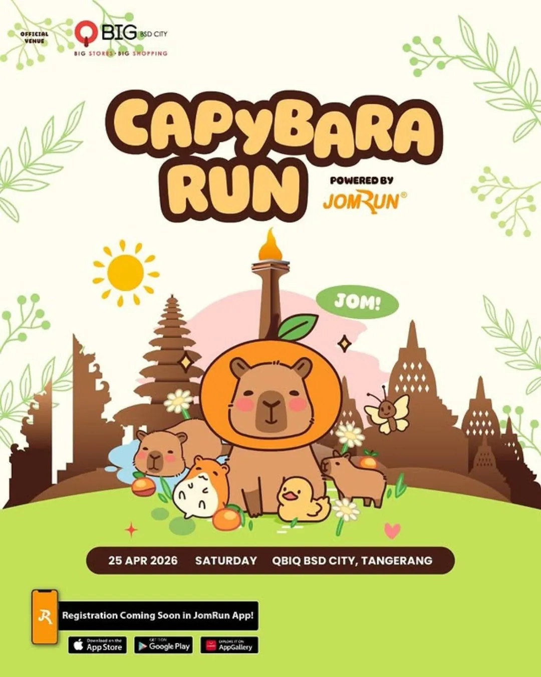 Poster event Capybara Run 2026 di Tangerang pada Sabtu, 25 Apr 2026