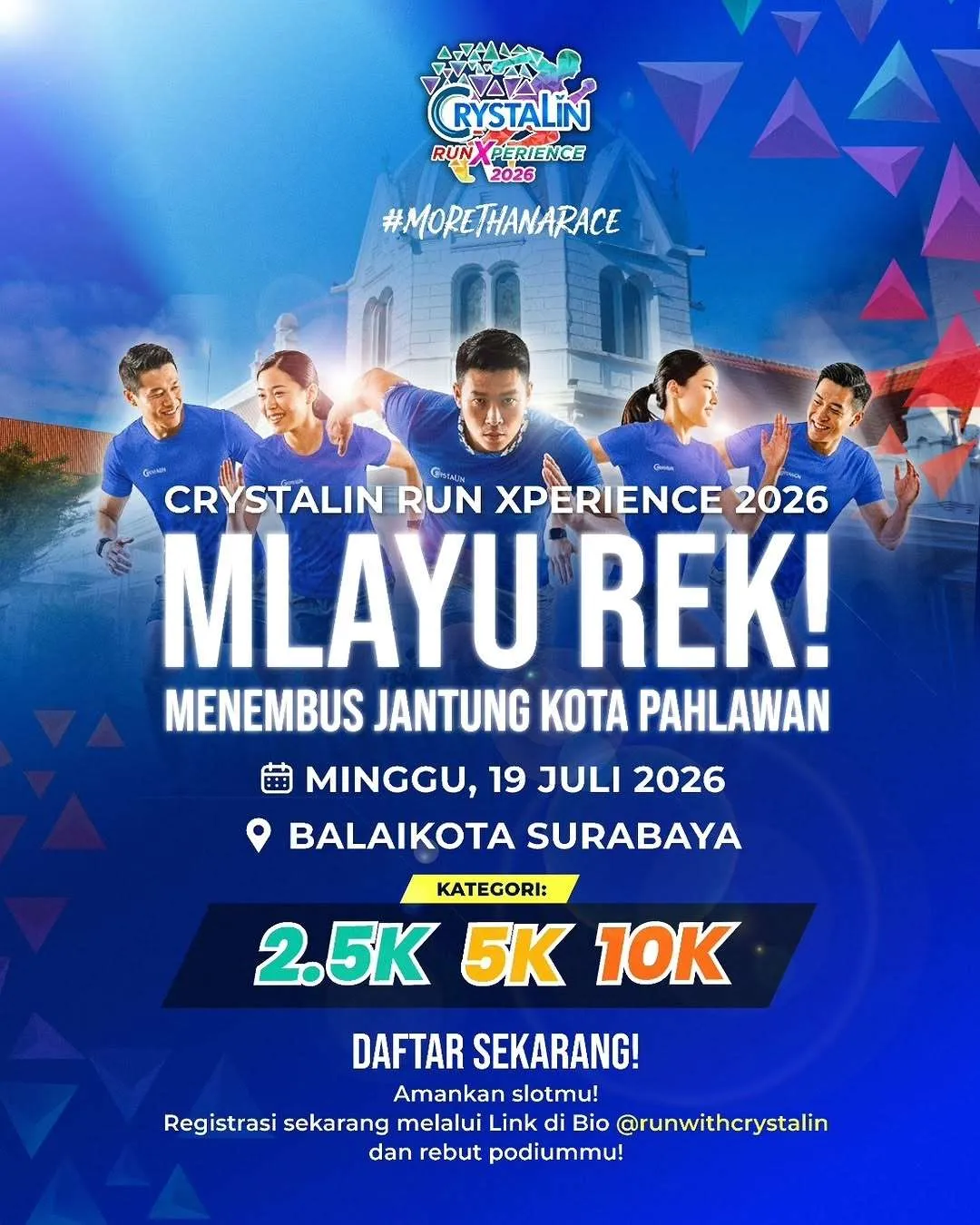 Poster event Crystalin Run Xperience 2026 Surabaya di Surabaya pada Minggu, 19 Jul 2026