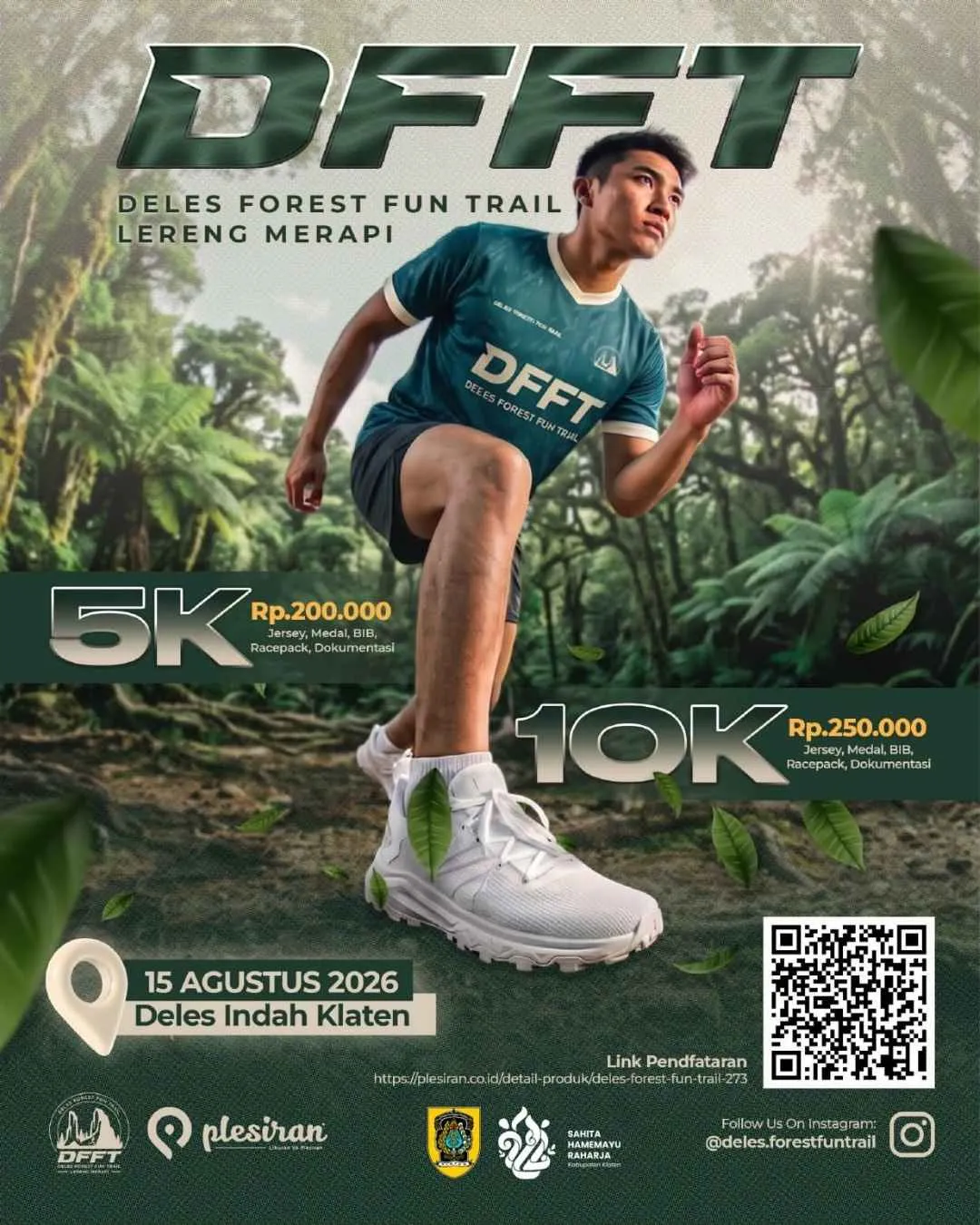 Poster event Deles Forest Fun Trail 2026 di Klaten pada Sabtu, 15 Agu 2026
