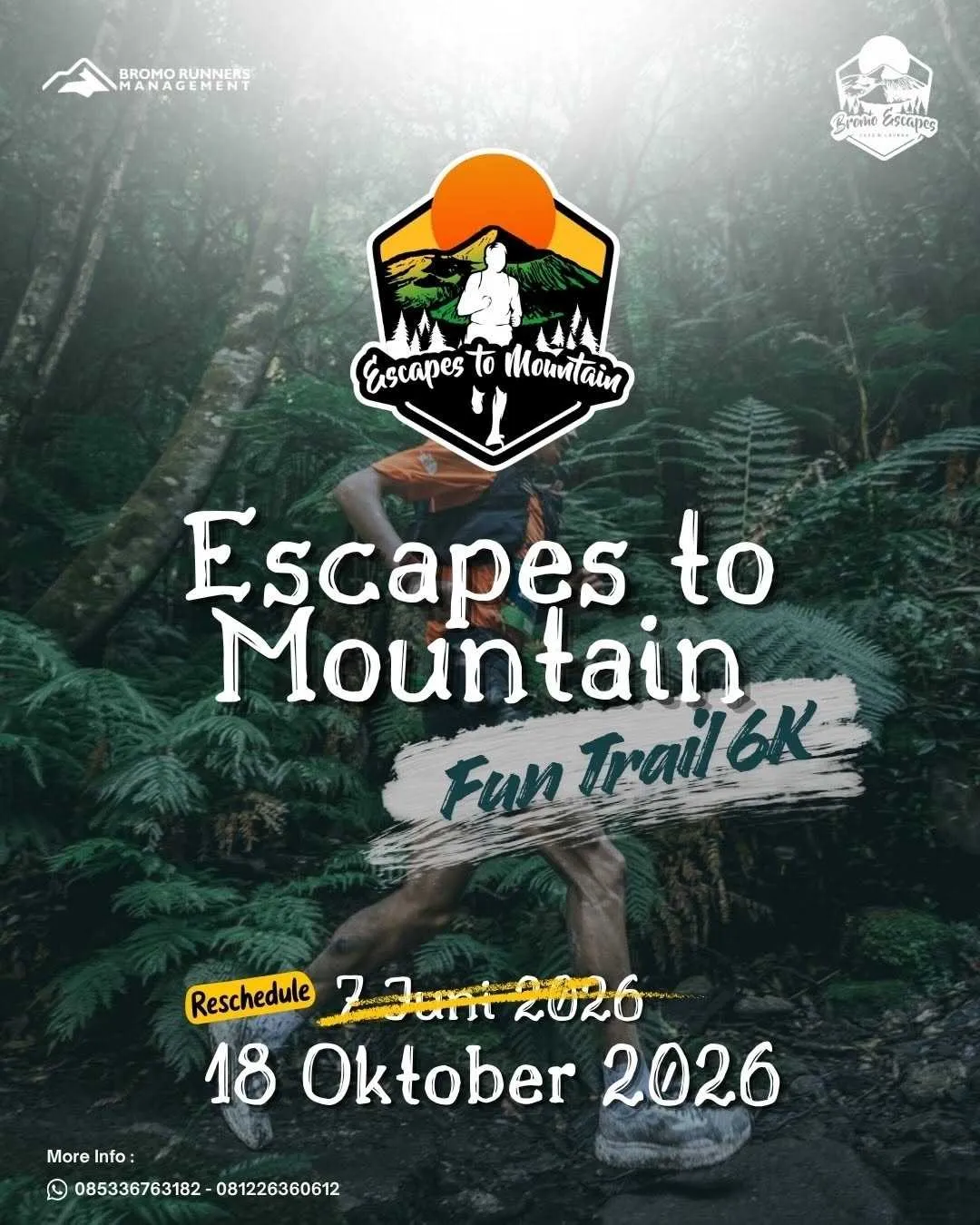 Poster event Escapes to Mountain 2026 di Probolinggo pada Minggu, 18 Okt 2026