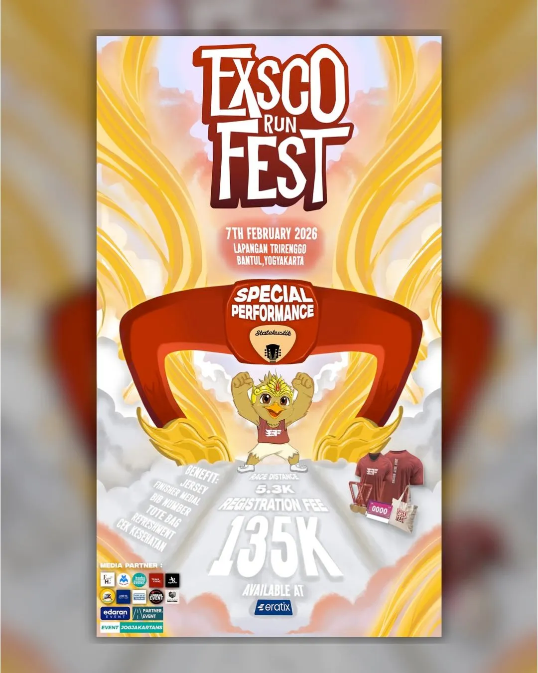 Poster event Exsco Run Fest 2026 di Bantul pada Sabtu, 7 Feb 2026