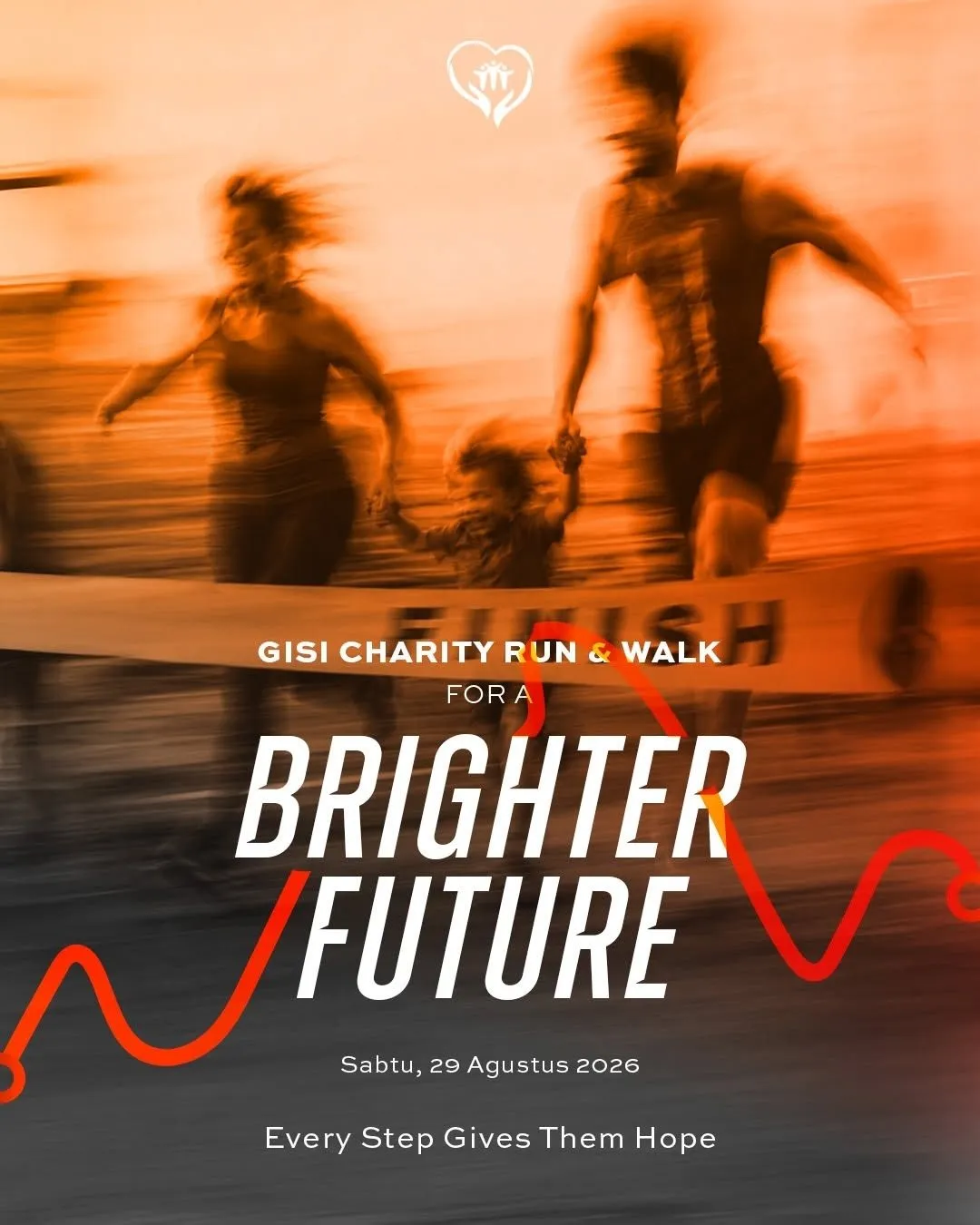 Poster event GISI Charity Run & Walk 2026 di Semarang pada Sabtu, 29 Agu 2026