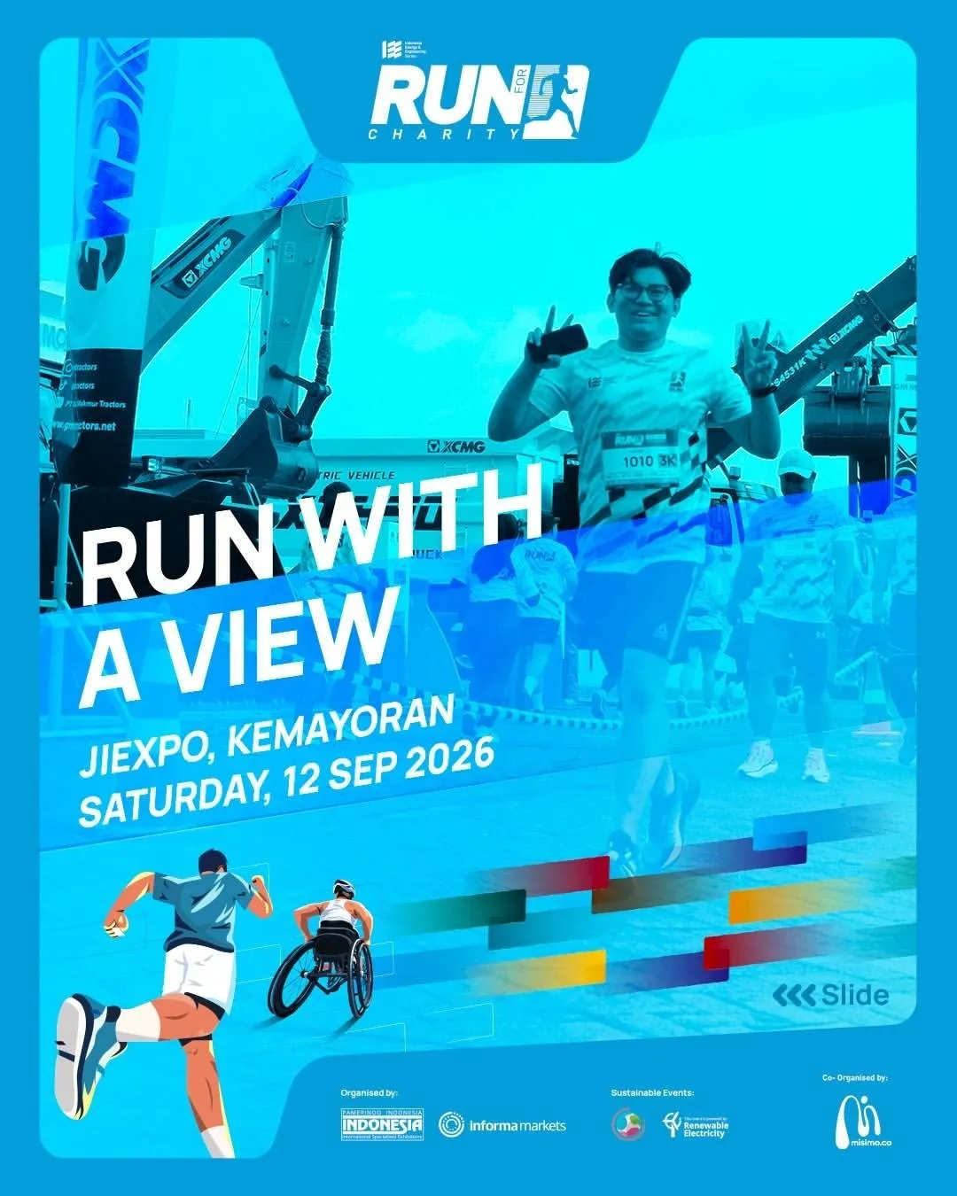 Poster event IEE Run for Charity 2026 di Jakarta Pusat pada Sabtu, 12 Sep 2026
