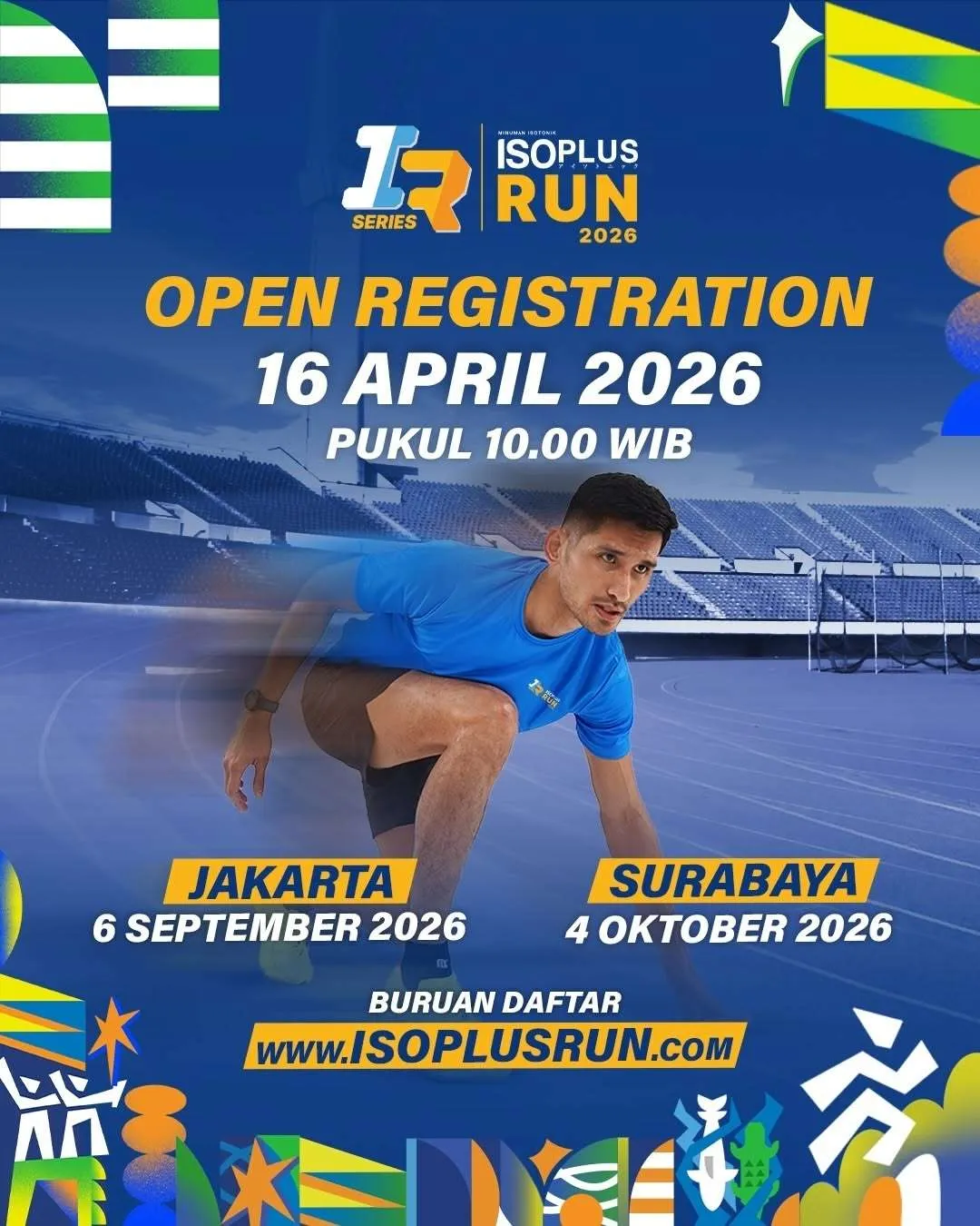 Poster event ISOPLUS Run Jakarta 2026 di DKI Jakarta pada Minggu, 6 Sep 2026