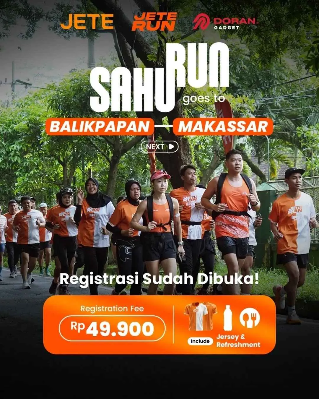 Poster event JETE SAHURUN Goes To Balikpapan - JadwalLari.id 2026 di Balikpapan pada Sabtu, 7 Mar 2026