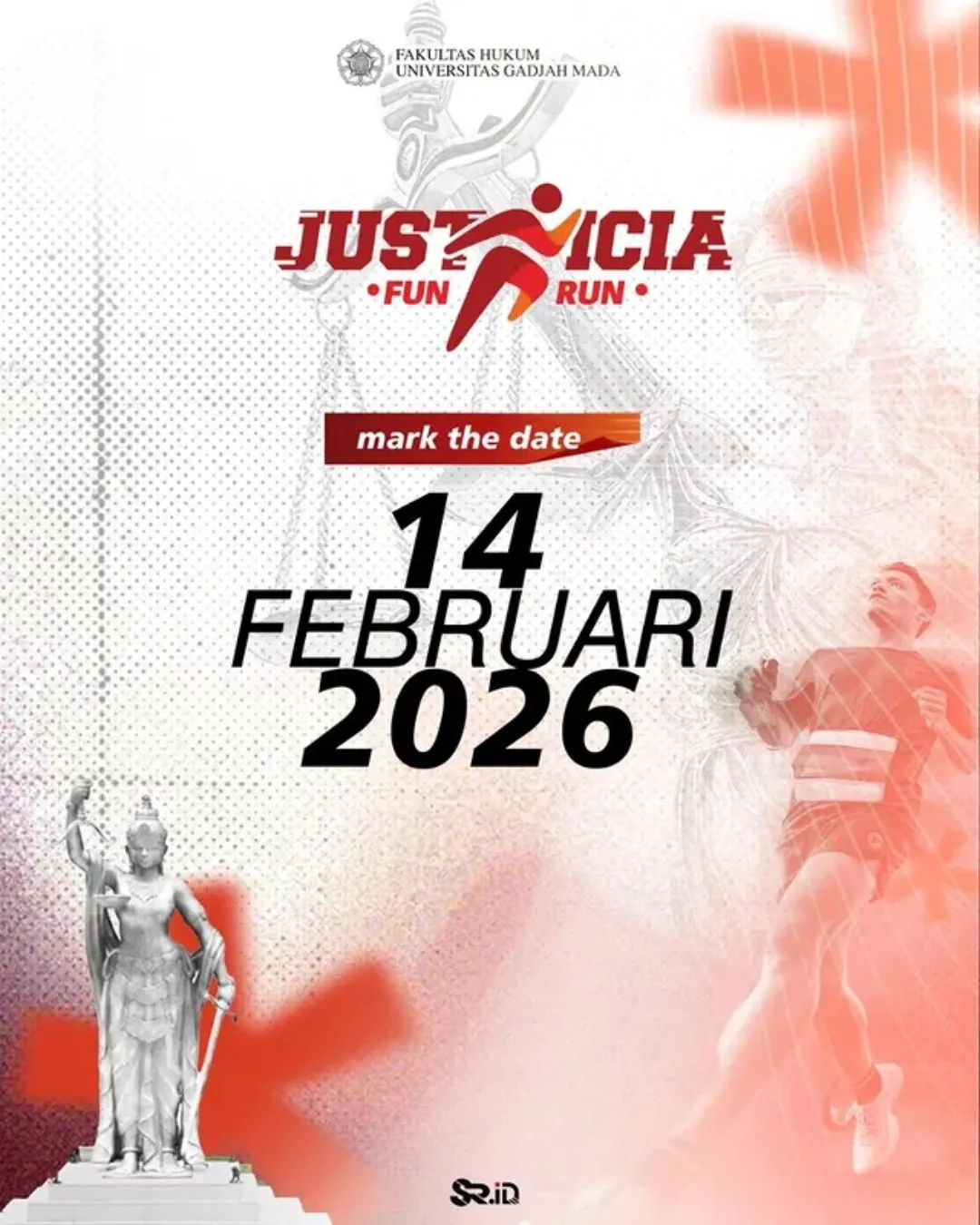 Poster event Justicia Fun Run 2026 di Sleman pada Sabtu, 14 Feb 2026