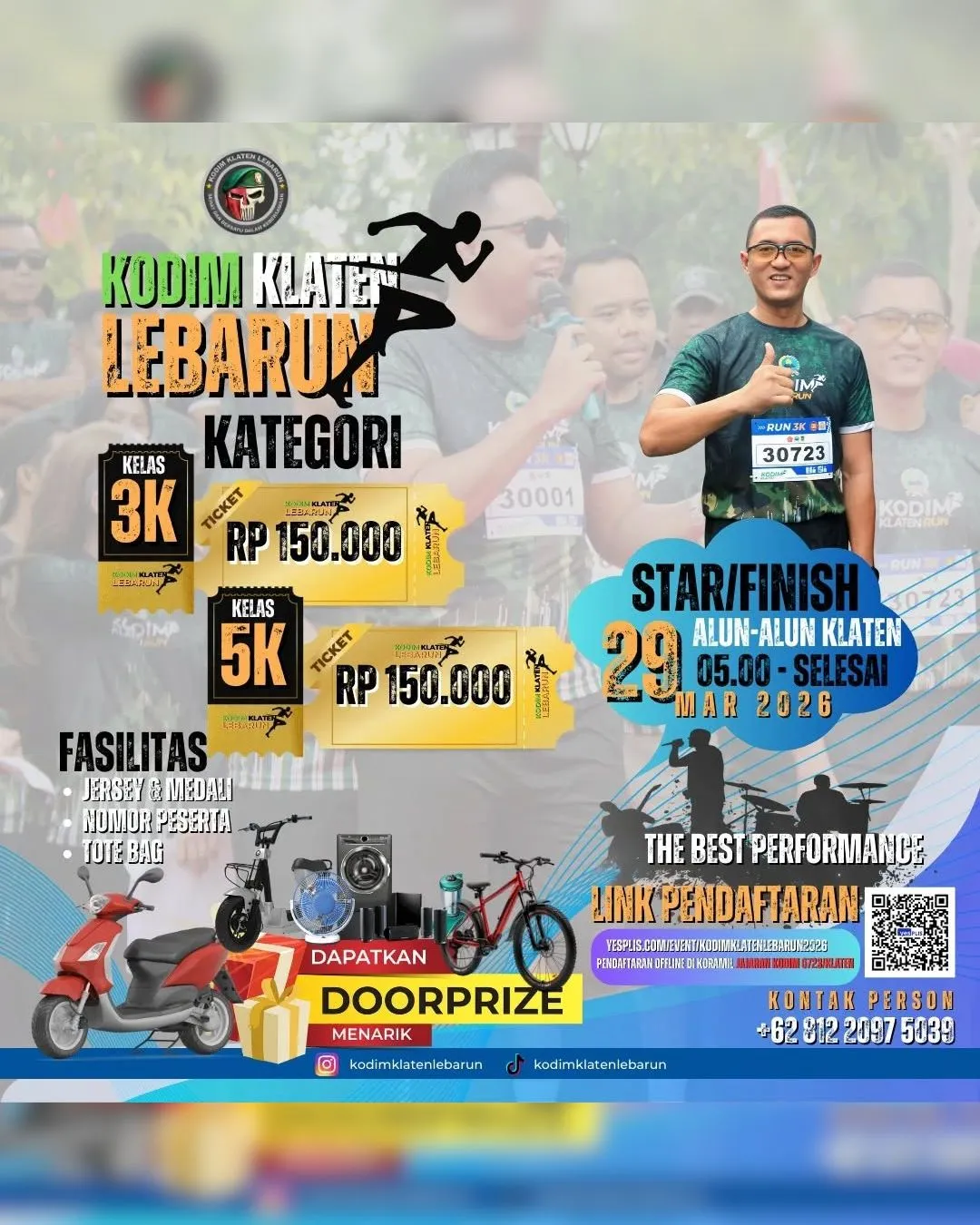Poster event Kodim Klaten Lebarun 2026 di Klaten pada Minggu, 29 Mar 2026