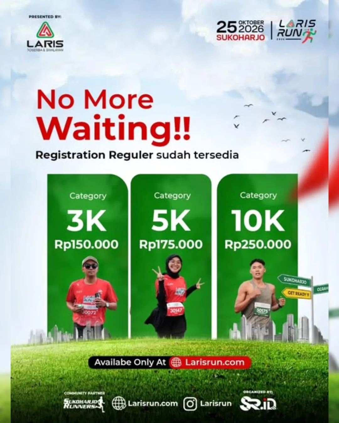Poster event Laris Run 2026 Sukoharjo di Sukoharjo pada Minggu, 25 Okt 2026