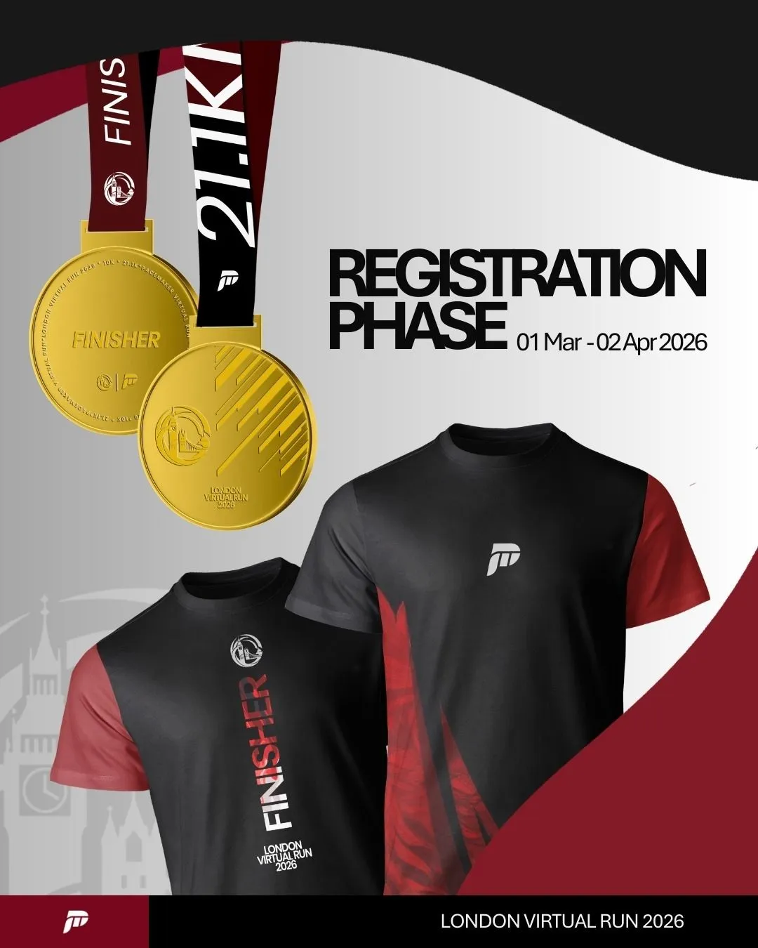 Poster event virtual London Virtual Run 2026