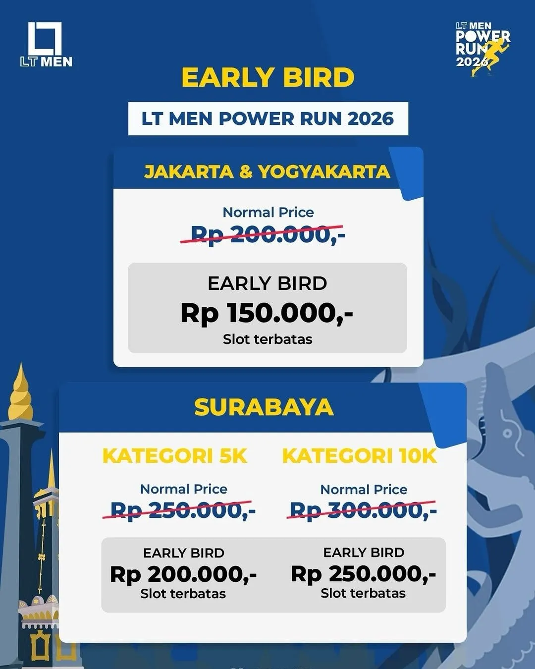 Poster event LT MEN Power Run 2026 Yogyakarta di Yogyakarta pada Minggu, 16 Agu 2026