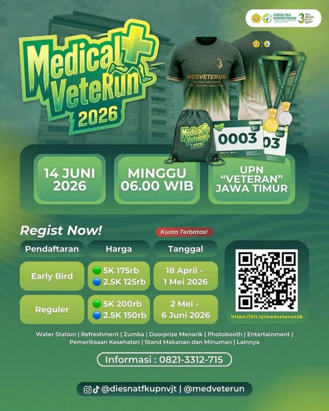Poster event Medical Veterun 2026 di Surabaya pada Minggu, 14 Jun 2026