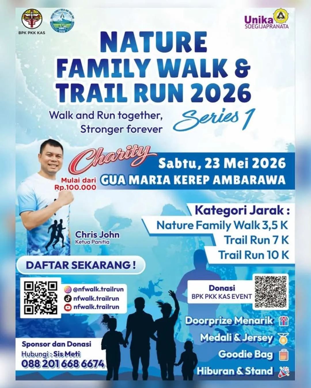 Poster event Nature Family Walk & Trail Run 2026 di Semarang pada Sabtu, 23 Mei 2026