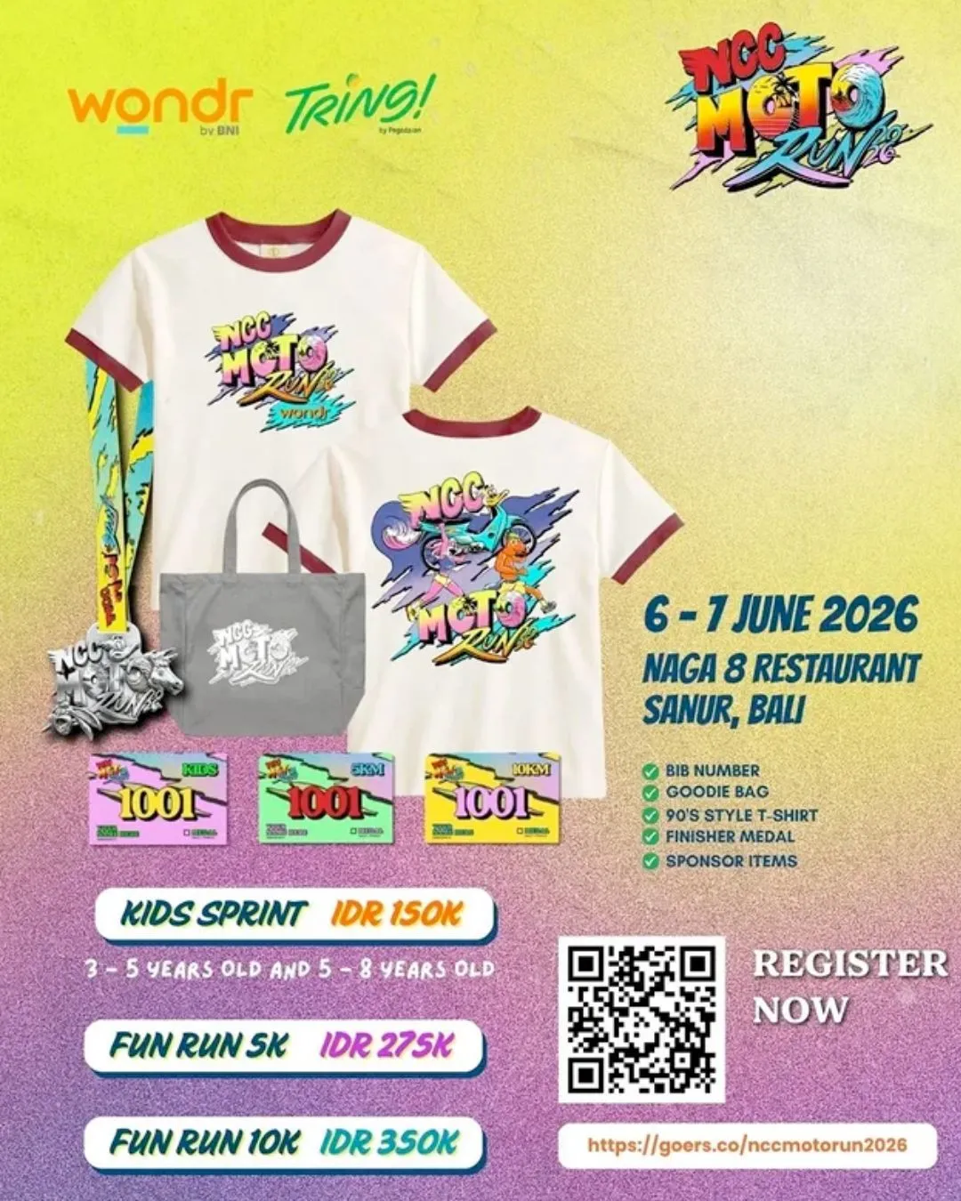 Poster event NCC MOTORUN 2026 di Denpasar pada Minggu, 7 Jun 2026