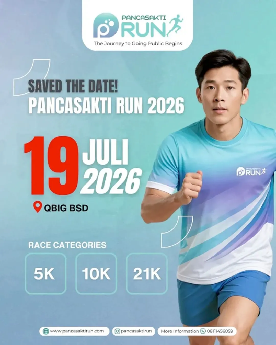 Poster event Pancasakti Run 2026 di Tangerang pada Minggu, 19 Jul 2026
