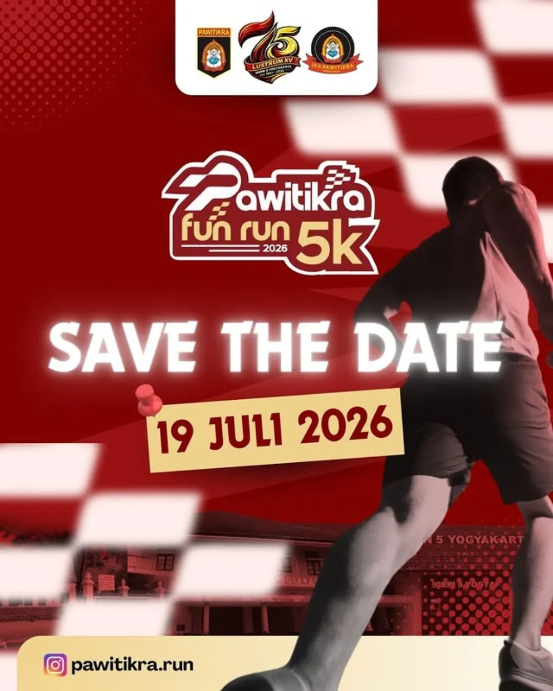 Poster event Pawitikra Run 2026 di Yogyakarta pada Minggu, 19 Jul 2026
