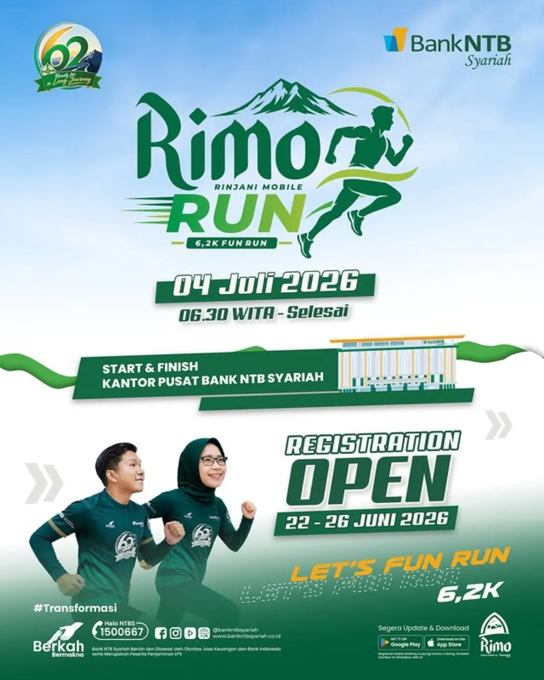Poster event Rimo Run 2026 di Mataram pada Sabtu, 4 Jul 2026