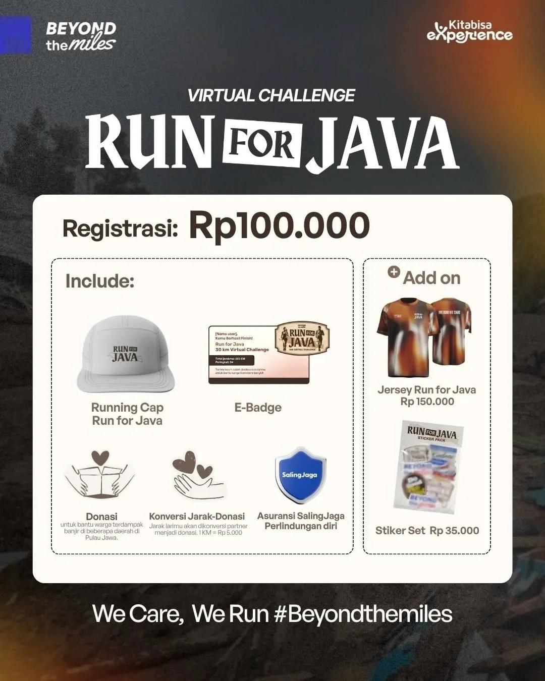 Poster event Run for Java - Virtual Challenge di Virtual Run pada Senin, 17 Feb 2025