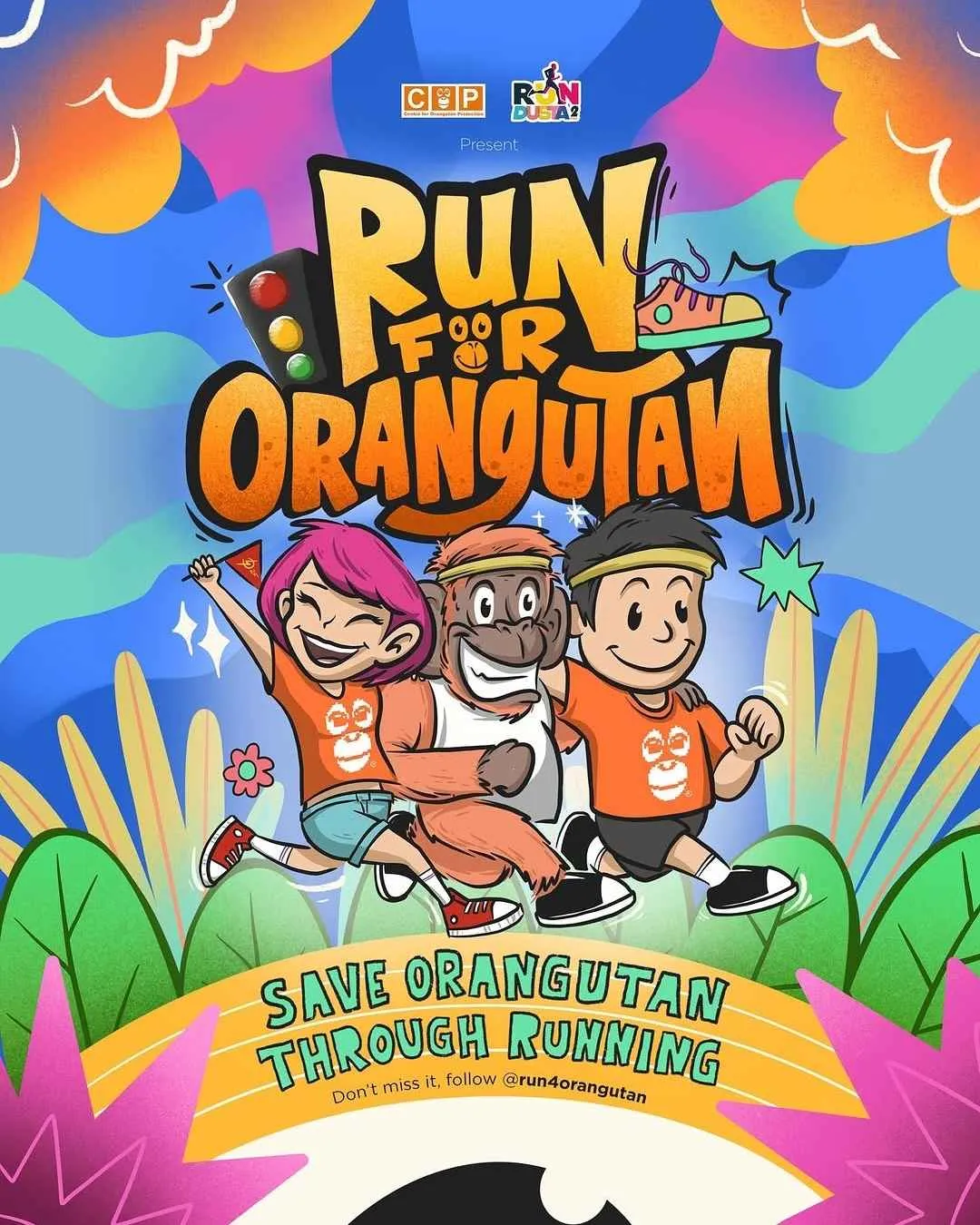 Poster event Run for Orangutan 2026 di Berau pada Minggu, 26 Apr 2026