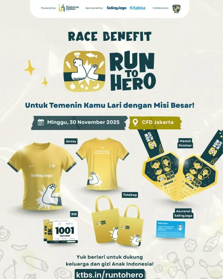 Poster event Run to Hero Charity Fun Run 2025 di Jakarta pada Minggu, 30 Nov 2025