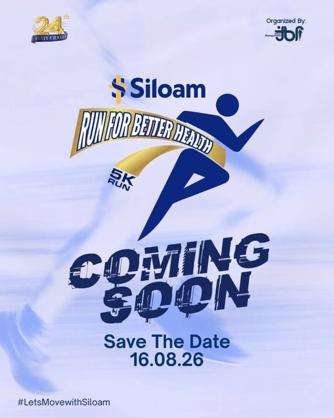 Poster event Siloam Run for Better Health 2026 di Bekasi pada Minggu, 16 Agu 2026