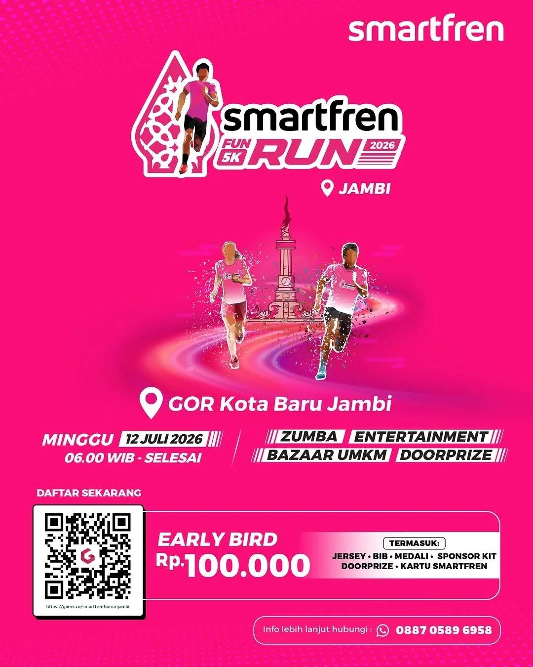 Poster event Smartfren Fun Run 2026 Jambi di Jambi pada Minggu, 12 Jul 2026