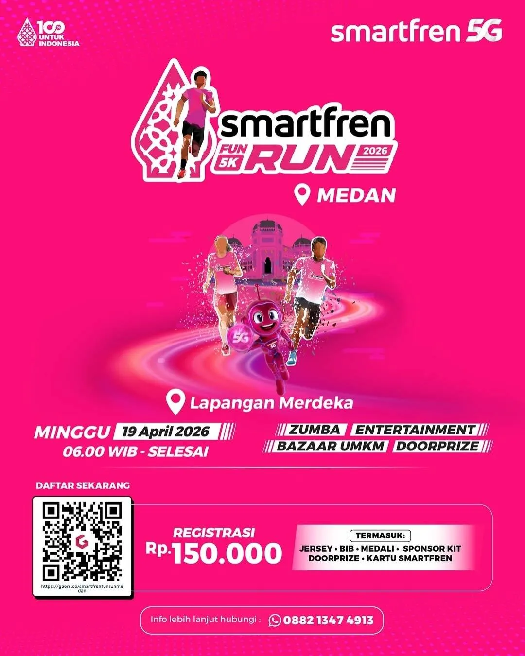 Poster event Smartfren Fun Run 2026 Medan di Medan pada Minggu, 19 Apr 2026