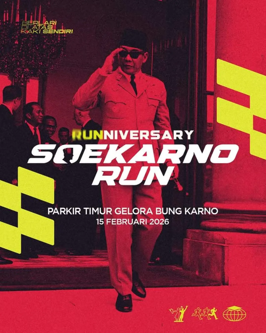 Poster event Soekarno Run Runniversary 2026 di Jakarta pada Minggu, 15 Feb 2026