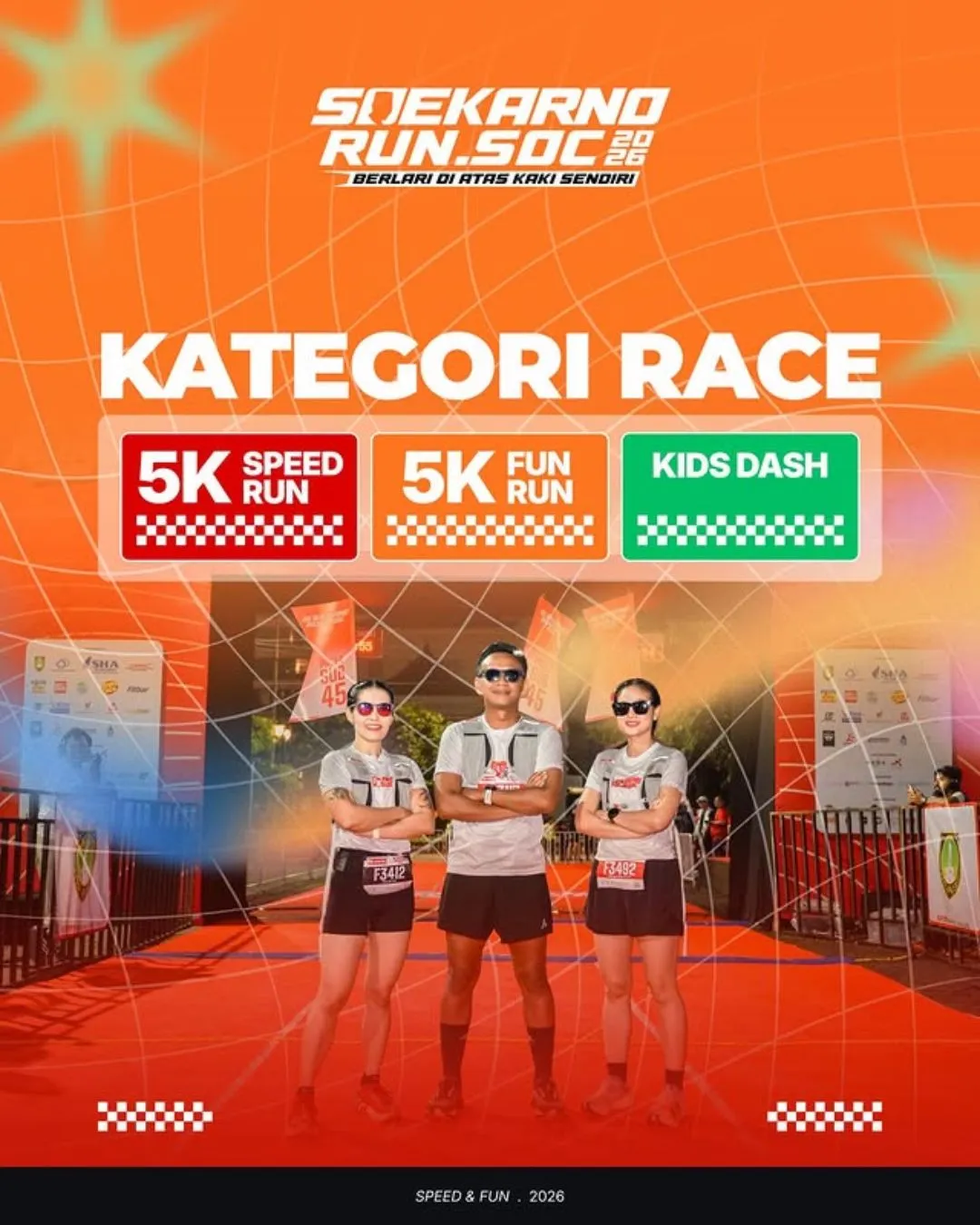 Poster event Soekarno Run SOC 2026 di Surakarta pada Minggu, 28 Jun 2026