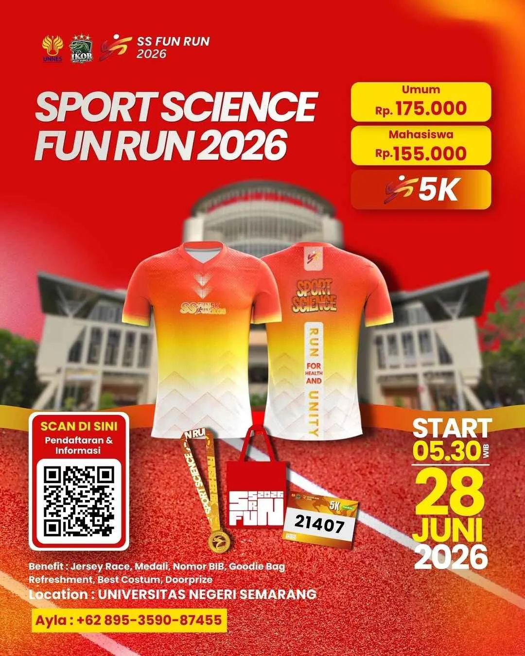 Poster event SS Fun Run 2026 di Semarang pada Minggu, 28 Jun 2026