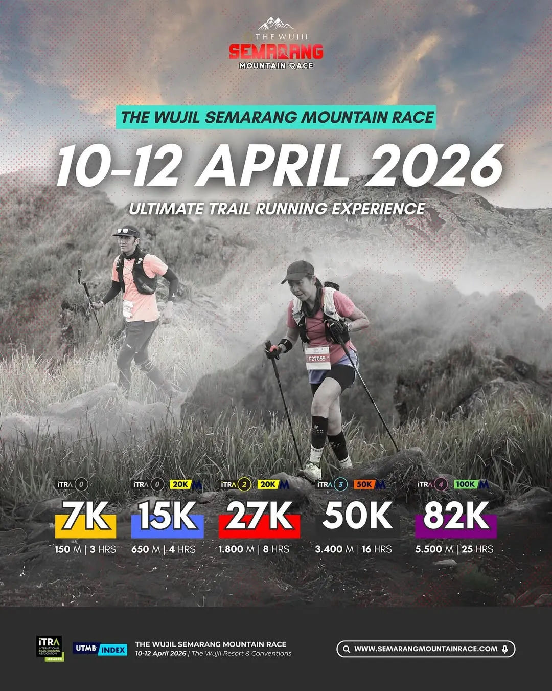 Poster event The Wujil Semarang Mountain Race 2026 di Semarang pada Minggu, 12 Apr 2026