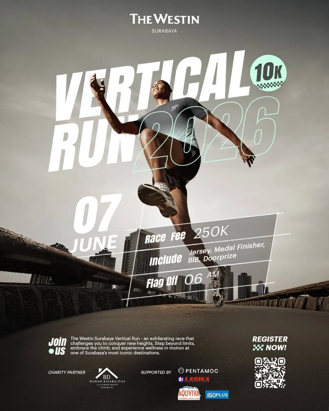 Poster event Westin Vertical Run 2026 di Surabaya pada Minggu, 7 Jun 2026