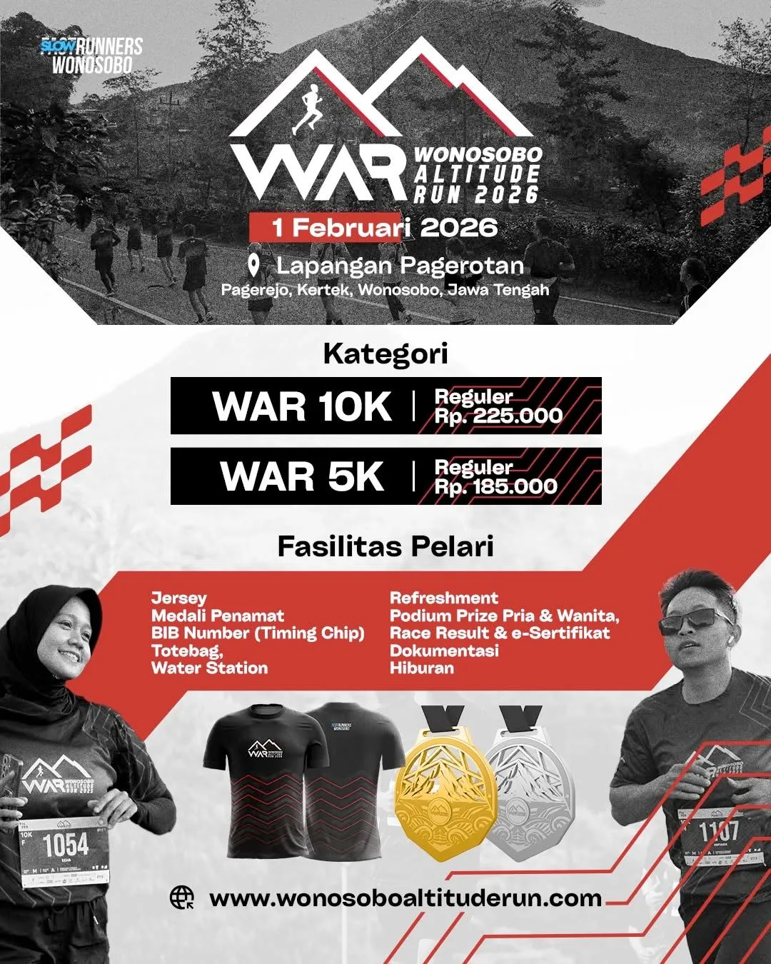 Poster event Wonosobo Altitude Run 2026 di Wonosobo pada Minggu, 1 Feb 2026